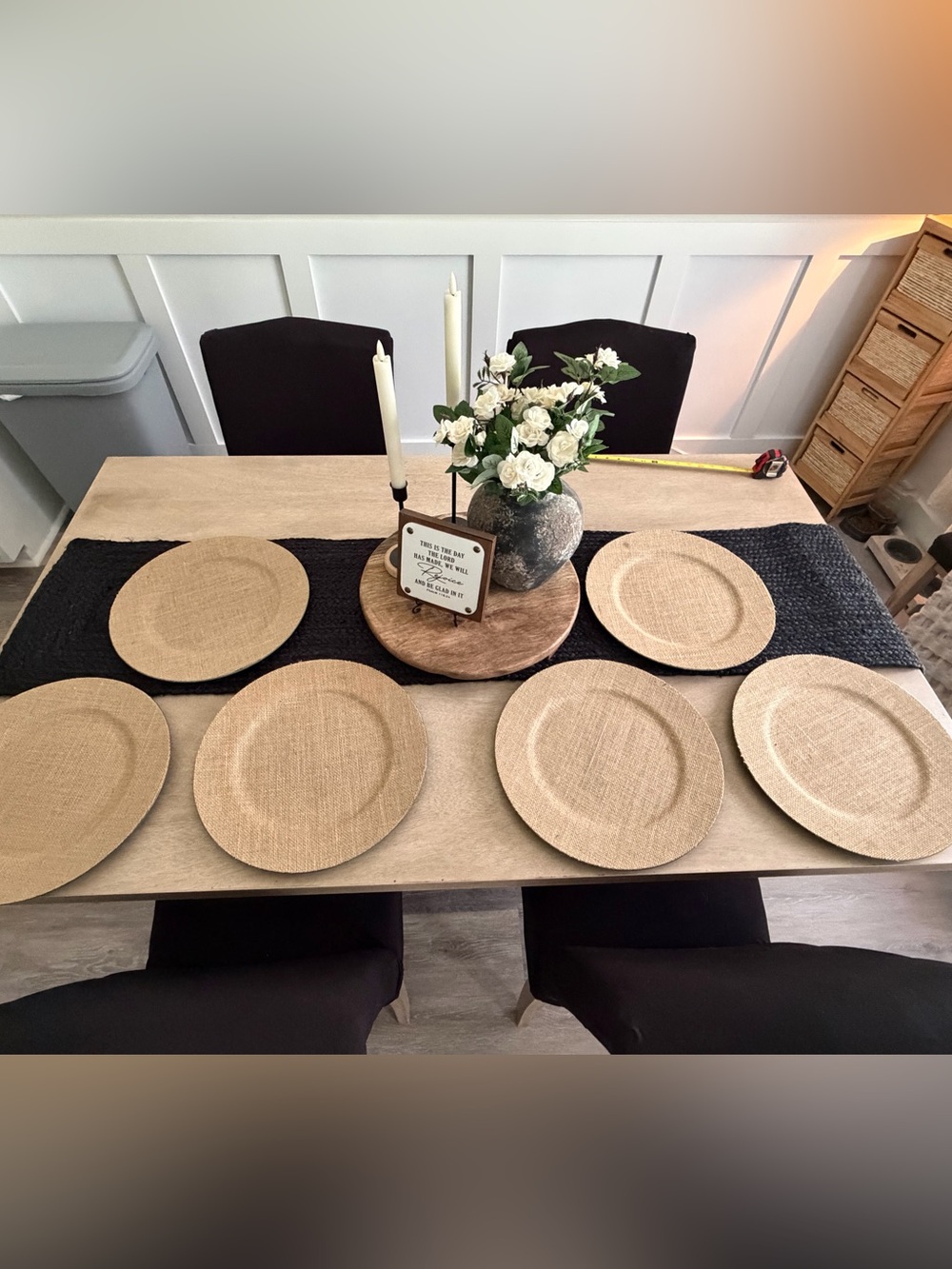 Hobby Lobby Natural Tan Woven Charger Plates Set